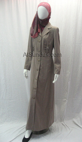 Lightweight Coat with Pleats (Jilbab) - AlSundus