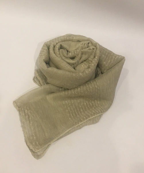 Striped textured Beige scarf shawl hijab wrap turban - AlSundus