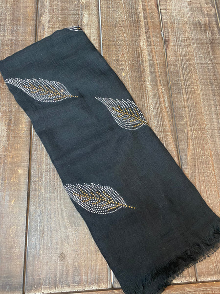 Black Rhinestone fancy shawl