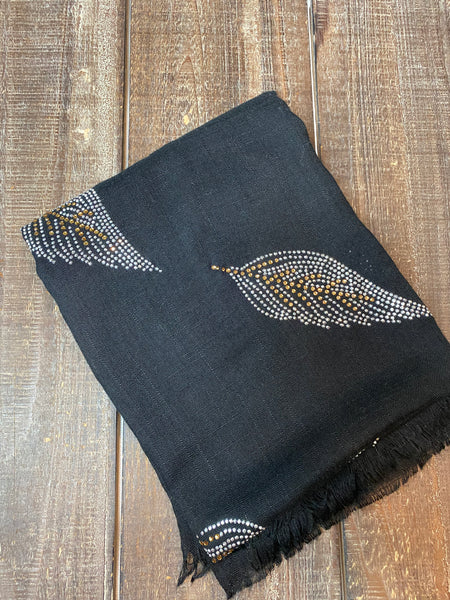 Black Rhinestone fancy shawl