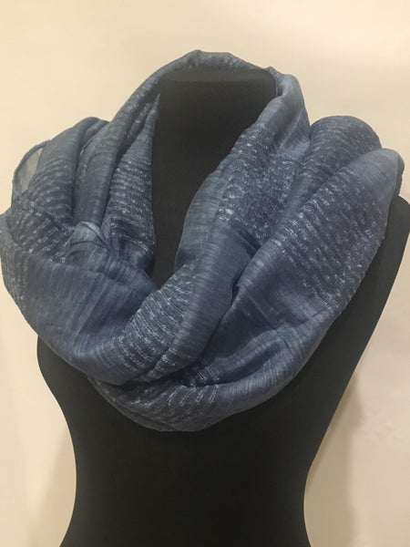 Striped midnight Blue scarf shawl hijab turban - AlSundus