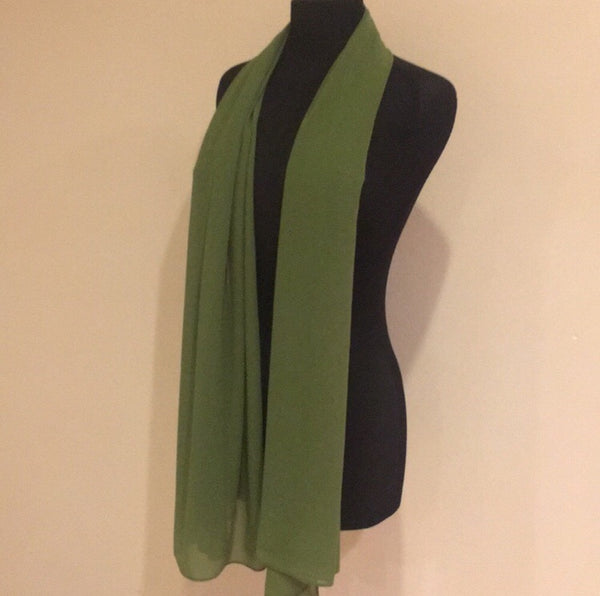 Henna Green Chiffon wrap - AlSundus