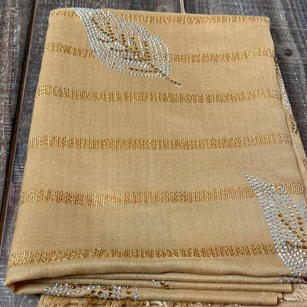 Gold Rhinestone fancy shawl